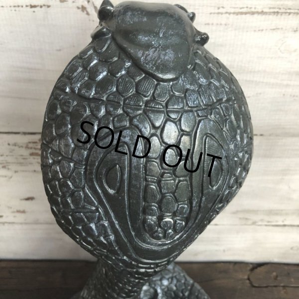 画像9: Vintage 1960s UNIVERSAL STATUARY Gold King Cobra 16' Statue Black (T393) (9)