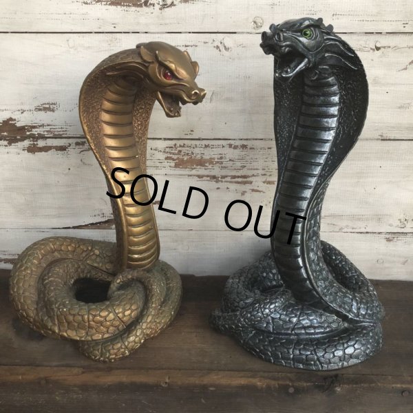 画像11: Vintage 1960s UNIVERSAL STATUARY Gold King Cobra 16' Statue Black (T393) (11)