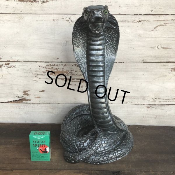 画像1: Vintage 1960s UNIVERSAL STATUARY Gold King Cobra 16' Statue Black (T393) (1)