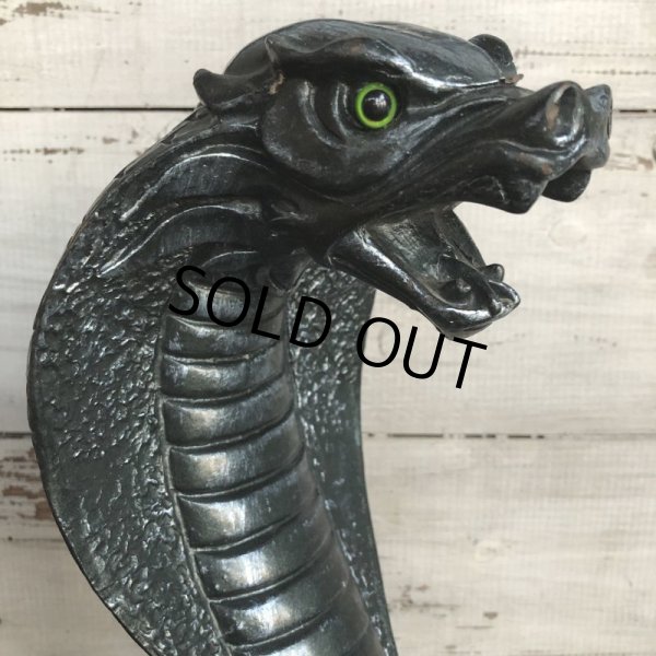 画像6: Vintage 1960s UNIVERSAL STATUARY Gold King Cobra 16' Statue Black (T393) (6)