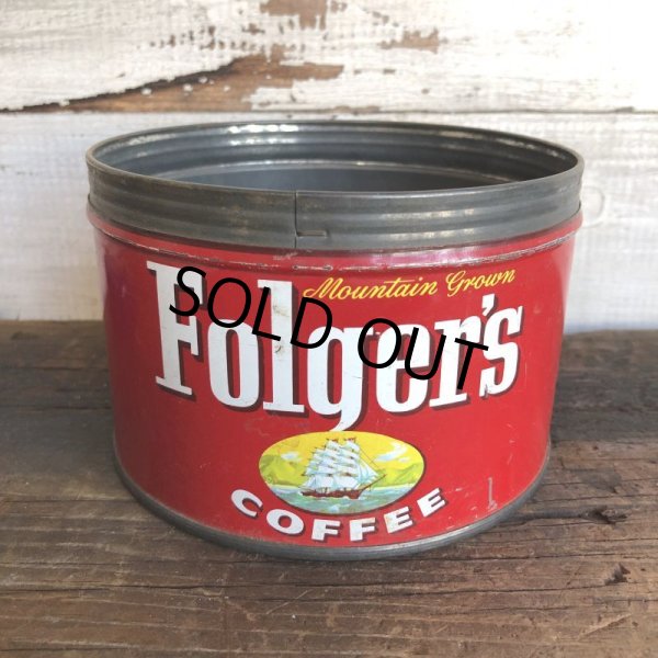 画像1: Vintage Can Folger's Coffee (T387) (1)