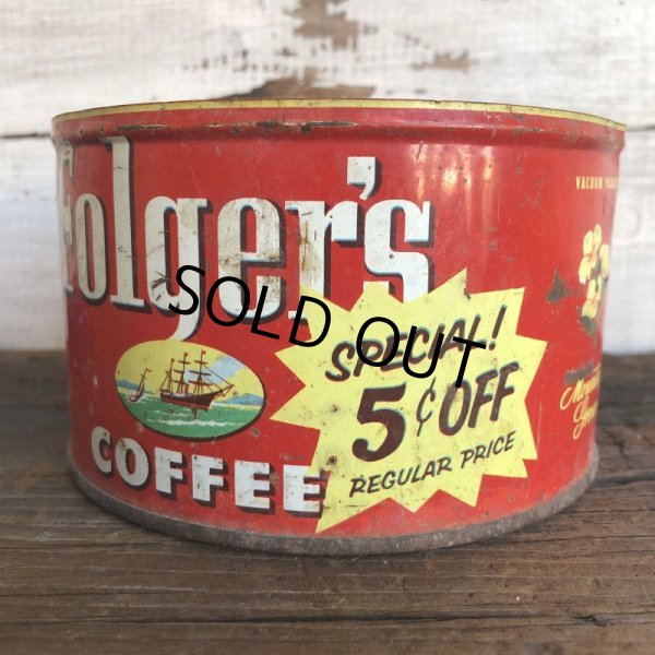 画像4: Vintage Can Folger's Coffee (T388) (4)