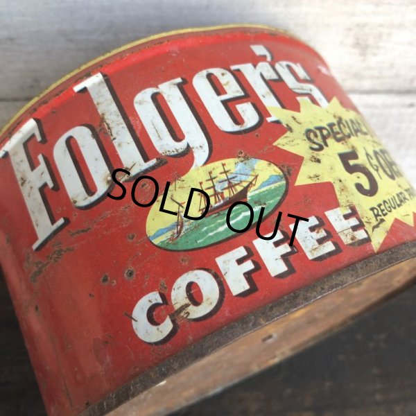 画像7: Vintage Can Folger's Coffee (T388) (7)