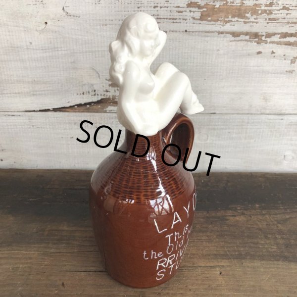 画像4: 50s Vintage Lay Off Nude Decanter Pin Up Girl (T398) (4)