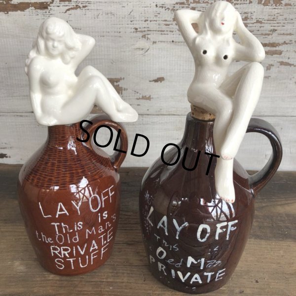 画像10: 50s Vintage Lay Off Nude Decanter Pin Up Girl (T398) (10)