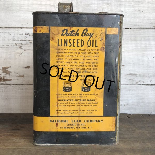 画像3: Vintage Dutch Boy Paint Linseed Oil 7 3/4 Can (T403) (3)