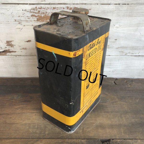 画像4: Vintage Dutch Boy Paint Linseed Oil 7 3/4 Can (T403) (4)