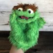 画像1: Vintage Knickerbocker Sesame Street Oscar Hand Puppet Doll (T408) (1)