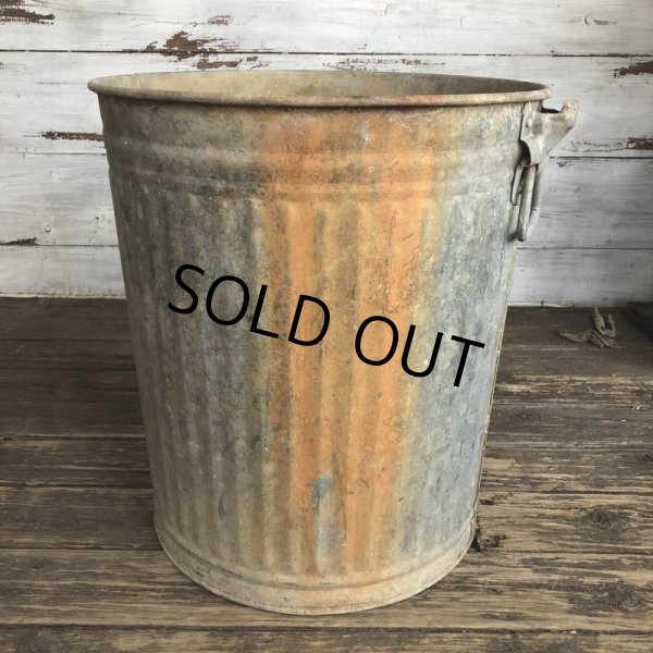 画像3: Vintage Metal Trash Can 43cm (T406) (3)