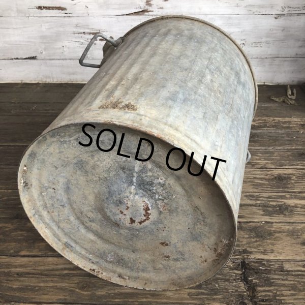 画像8: Vintage Metal Trash Can 43cm (T406) (8)