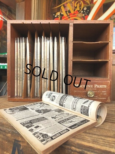 画像10: Vintage Wooden MACHINE PARTS CO Store Display Cabinet (T409) (10)