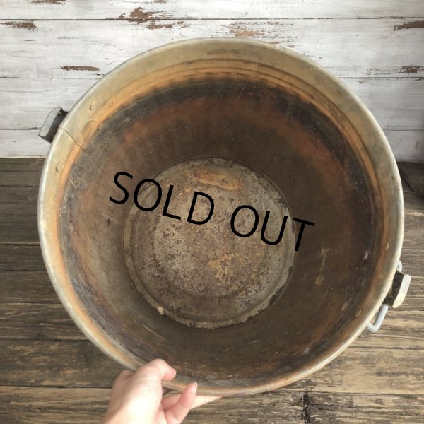 画像7: Vintage Metal Trash Can 43cm (T406) (7)