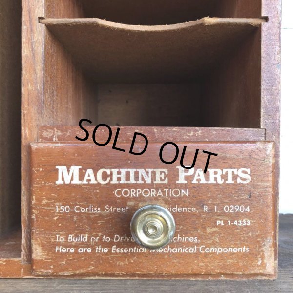 画像9: Vintage Wooden MACHINE PARTS CO Store Display Cabinet (T409) (9)