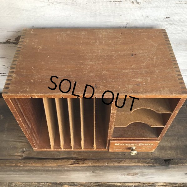 画像7: Vintage Wooden MACHINE PARTS CO Store Display Cabinet (T409) (7)