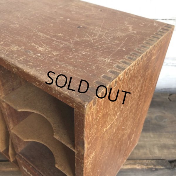 画像5: Vintage Wooden MACHINE PARTS CO Store Display Cabinet (T409) (5)