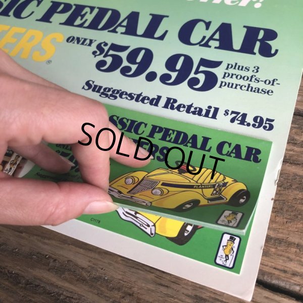 画像2: Vintage Planters Mr Peanut Store Display Poster Classic Pedal Car (T439) (2)