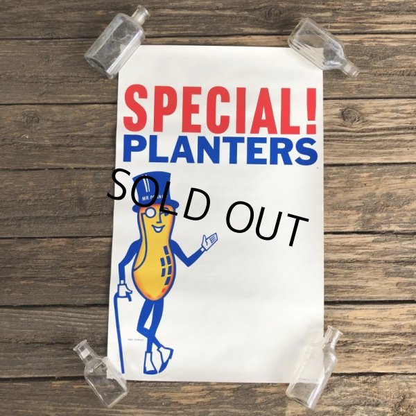 画像1: Vintage Planters Mr Peanut Store Display Poster (T440) (1)