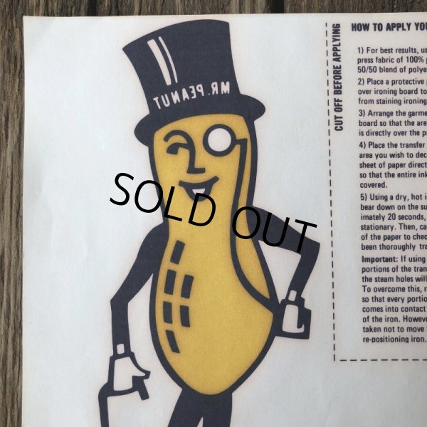 画像4: Vintage Planters Mr Peanut Transfer (T423) (4)