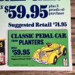 画像3: Vintage Planters Mr Peanut Store Display Poster Classic Pedal Car (T439) (3)