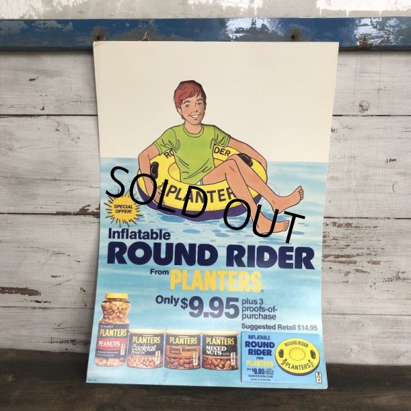 画像1: Vintage Planters Mr Peanut Store Display Poster Round Rider (T437) (1)