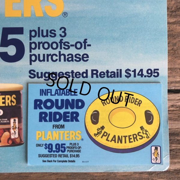 画像2: Vintage Planters Mr Peanut Store Display Poster Round Rider (T437) (2)