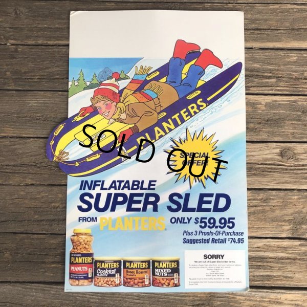 画像8: Vintage Planters Mr Peanut Store Display Poster Syper Sled (T436) (8)