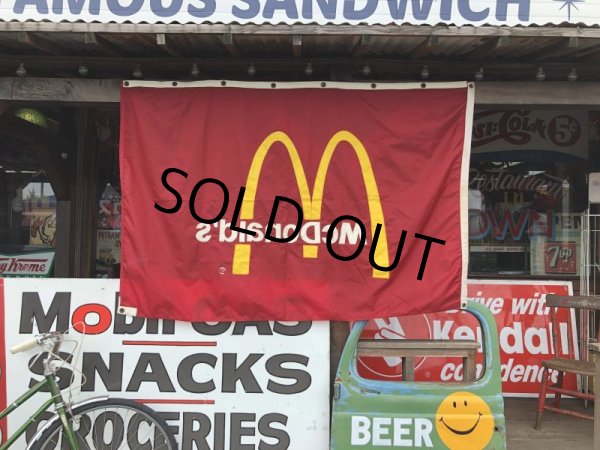 画像2: Vintage McDonalds Restaurant Sign Banner Flag #B (T443) (2)