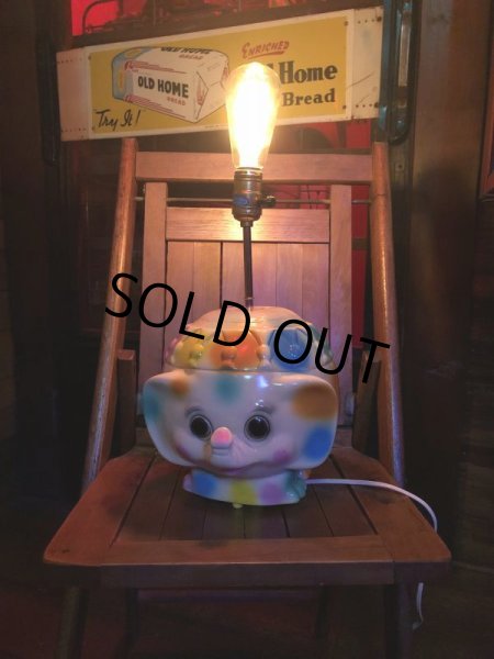 画像2: 70s Vintage Polka Dot Elephant Psychedelic Lamp (T468) (2)