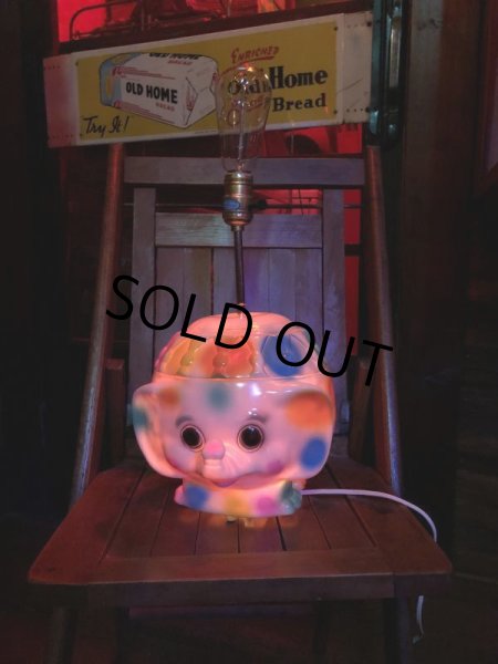 画像3: 70s Vintage Polka Dot Elephant Psychedelic Lamp (T468) (3)