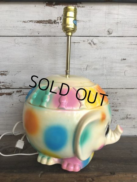 画像7: 70s Vintage Polka Dot Elephant Psychedelic Lamp (T468) (7)