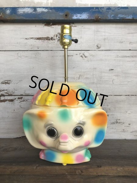 画像4: 70s Vintage Polka Dot Elephant Psychedelic Lamp (T468) (4)