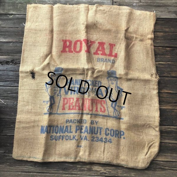 画像2: Vintage Planters Mr. Peanut Burlap Bag (T493) (2)