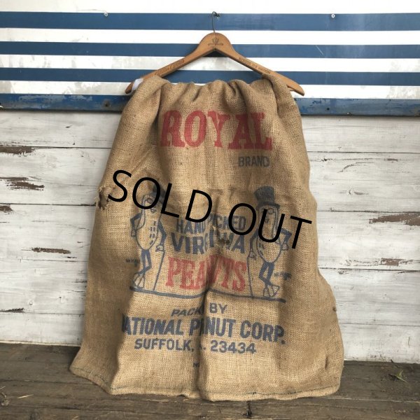画像7: Vintage Planters Mr. Peanut Burlap Bag (T493) (7)