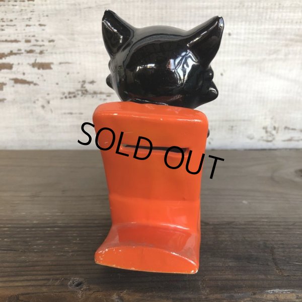 画像5: Vintage Ceramic Coin Bank CAT NAP Hologram Eyes (T514) (5)