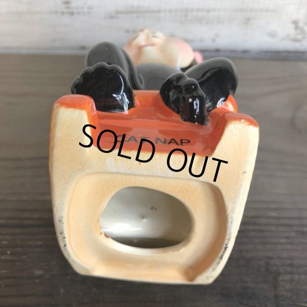 画像8: Vintage Ceramic Coin Bank CAT NAP Hologram Eyes (T514) (8)