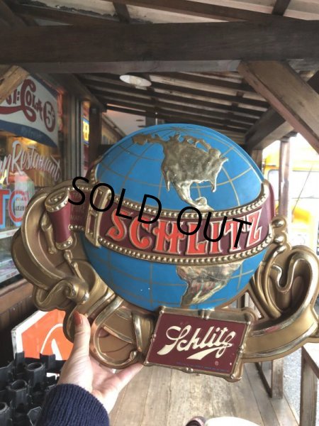 画像12: 70s Vintage Schlitz Beer Globe Sign (T542) (12)