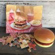 画像1: 70s Vintage Hamburger Plastic Container W/Puzzle (T529) (1)