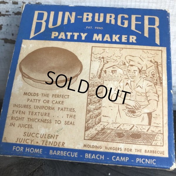 画像6: 70s Vintage BUN-BURGER PATTY MAKER W/Box (T530) (6)