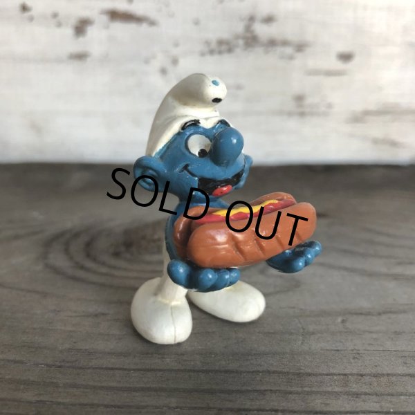 画像1: Vintage Hot Dog Smurf PVC (T527) (1)