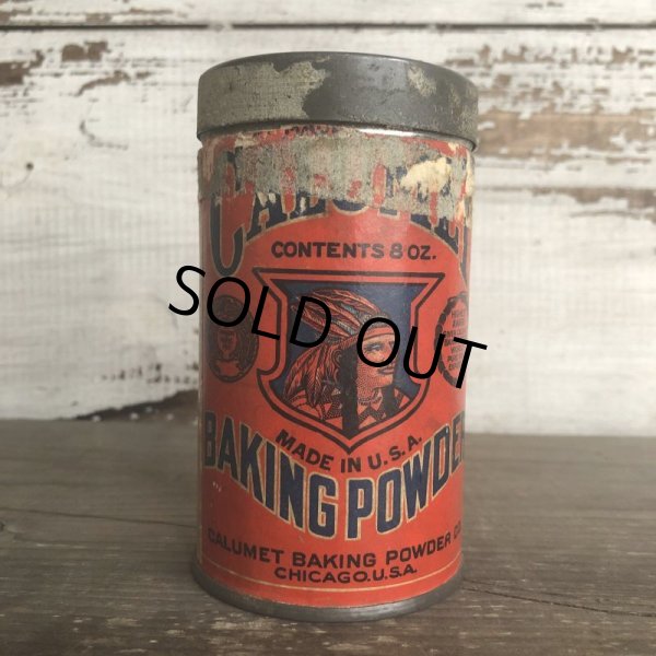 画像1: Vintage Calumet Baking Powder 8oz Can (T534)  (1)