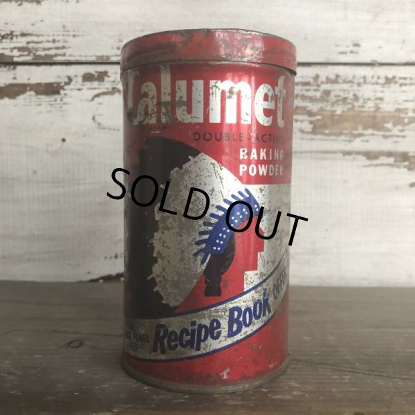 画像1: Vintage Calumet Baking Powder 1lb Can (T539)  (1)