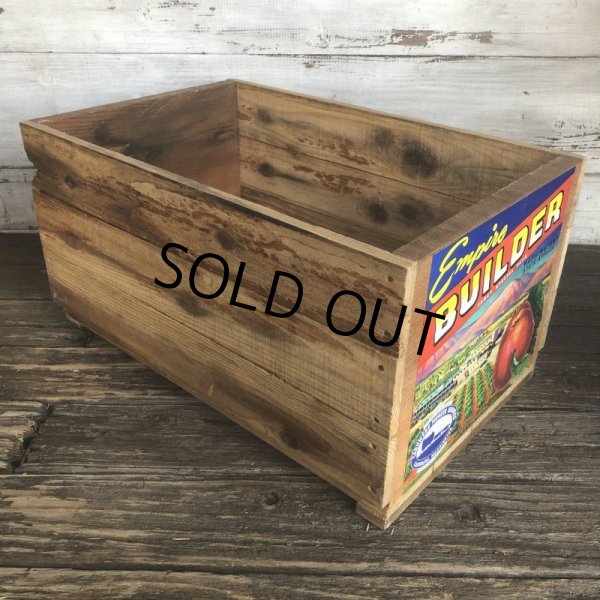 画像2: Vintage Wooden Fruits Crate Box Empire BUILDER (T550) (2)