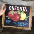 画像6: Vintage Wooden Fruits Crate Box ONEONTA (T551) (6)