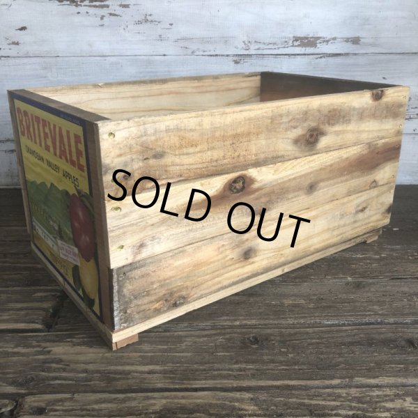 画像3: Vintage Wooden Fruits Crate Box BRITEVALE (T555) (3)