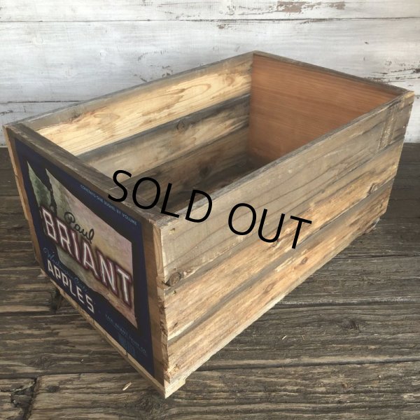 画像3: Vintage Wooden Fruits Crate Box BRIANT (T546) (3)