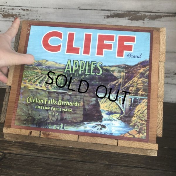 画像6: Vintage Wooden Fruits Crate Box CLIFF (T543) (6)