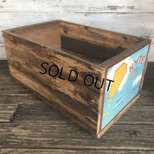 画像2: Vintage Wooden Fruits Crate Box KYTE (T544) (2)