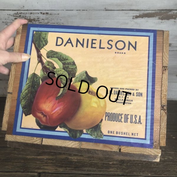 画像6: Vintage Wooden Fruits Crate Box DANIELSON (T556) (6)