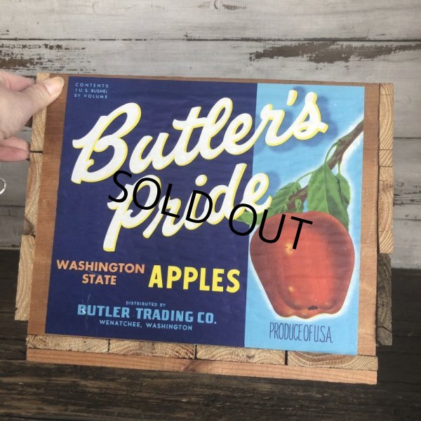 画像7: Vintage Wooden Fruits Crate Box Butler's Pride (T552) (7)