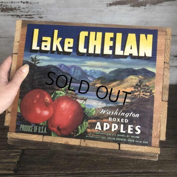 画像6: Vintage Wooden Fruits Crate Box Lake CHELAN (T554) (6)